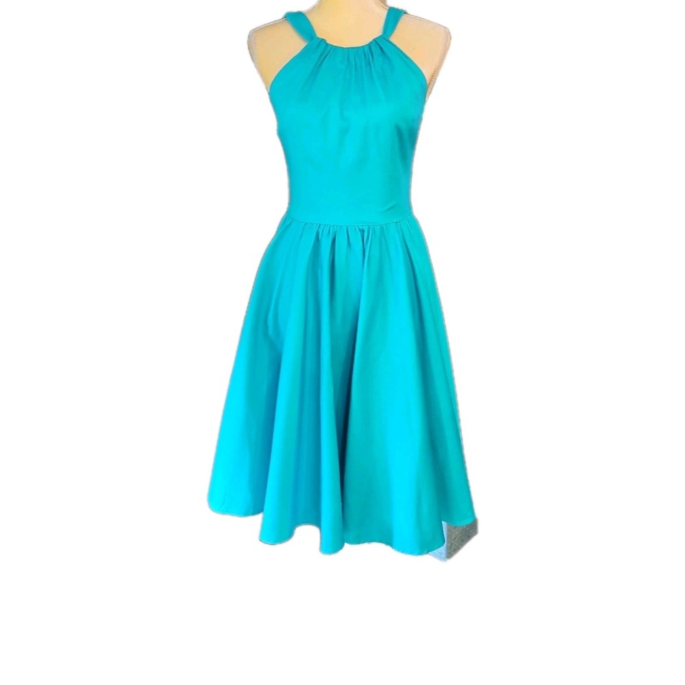 Pinup Couture Women's Dress Size S Halter Top With Full Skirt Cotton Blend Lined